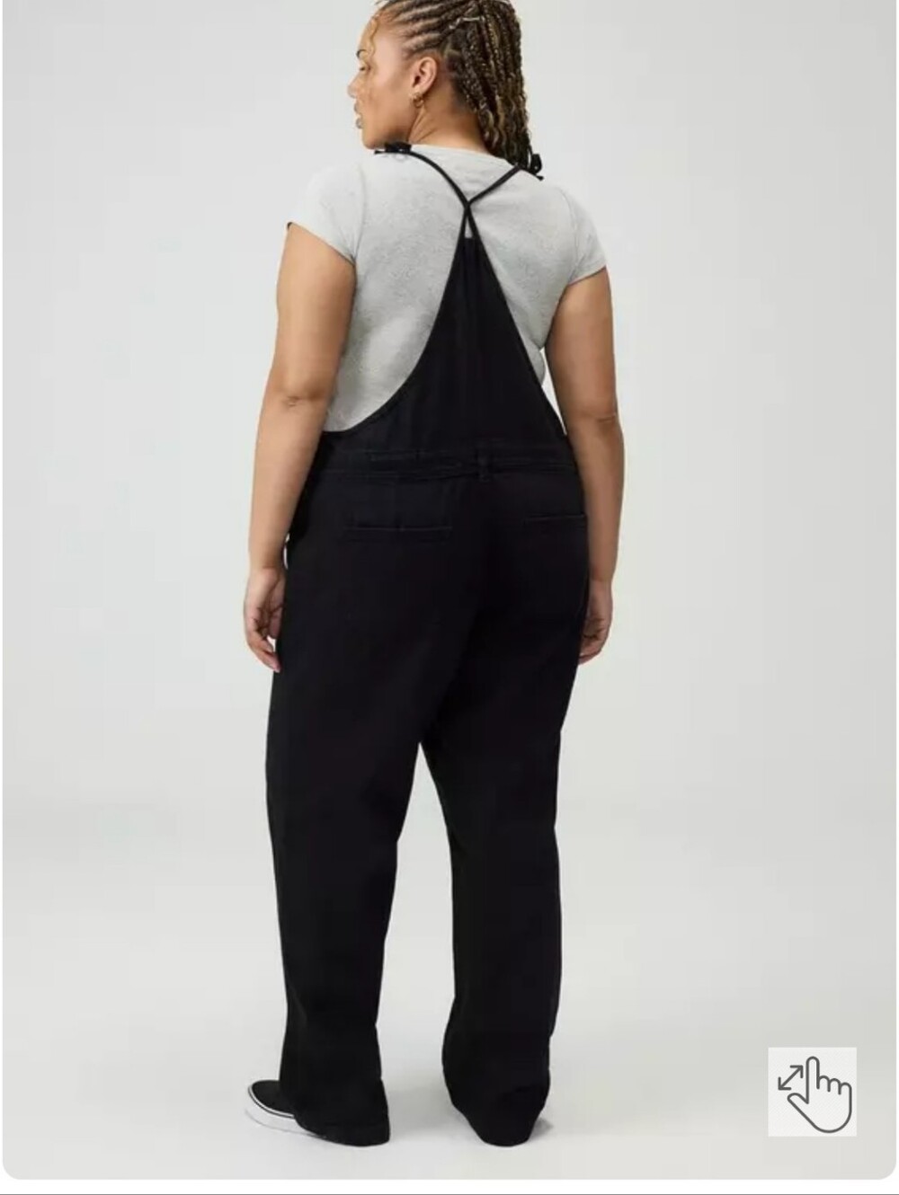 NWOT Torrid Black Denim Overalls with Adjustable Straps - Picture 2 of 8